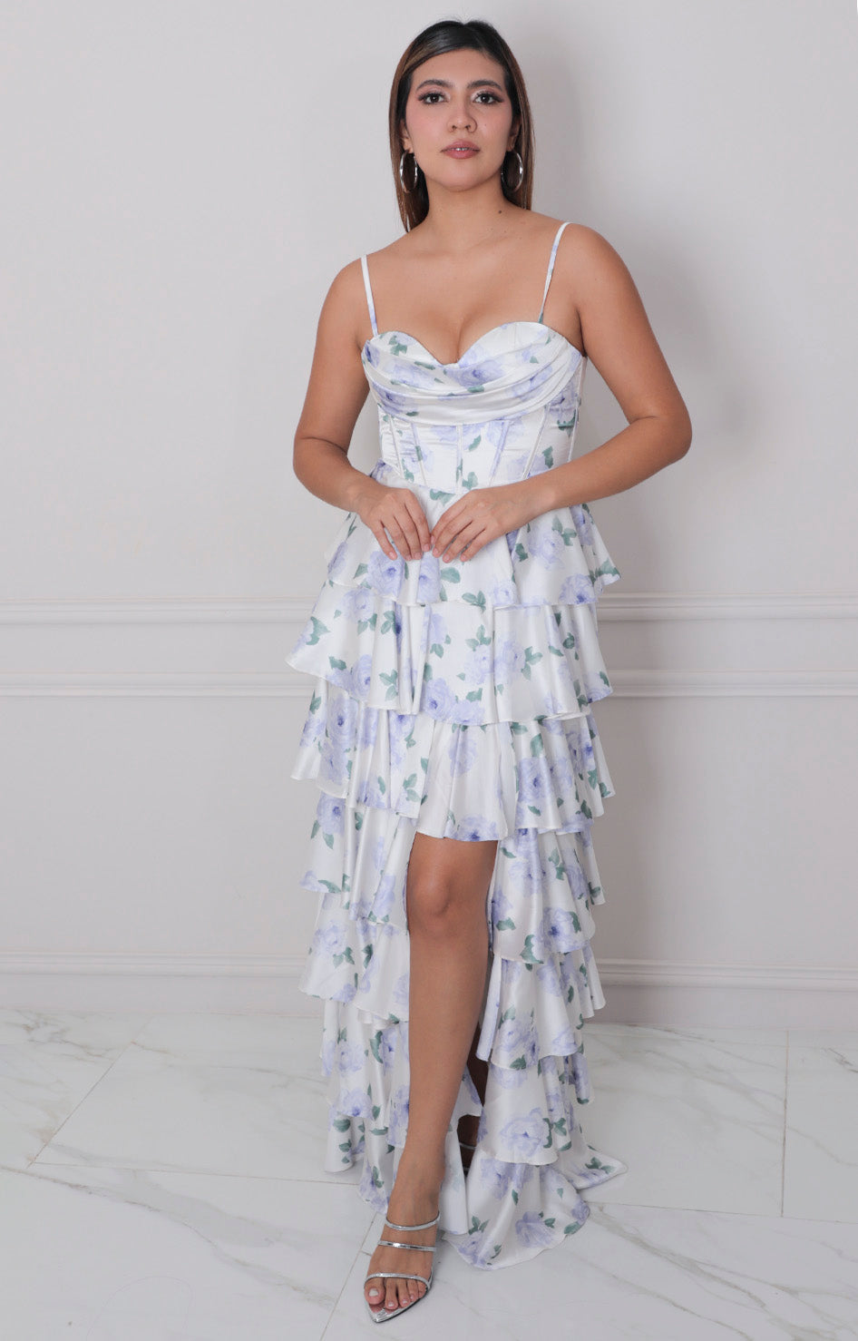 Vestido estampado lila - VESTIDO LARGO REGULAR Boutiquemirel 