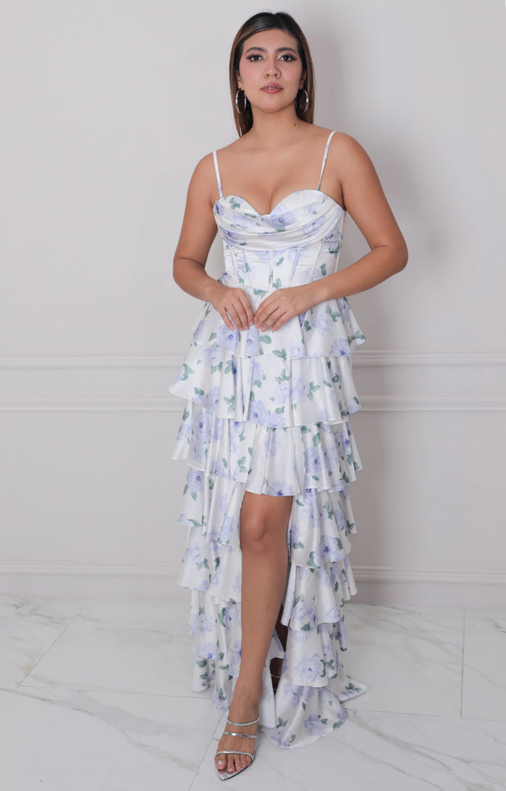 Vestido estampado lila - VESTIDO LARGO REGULAR Boutiquemirel 