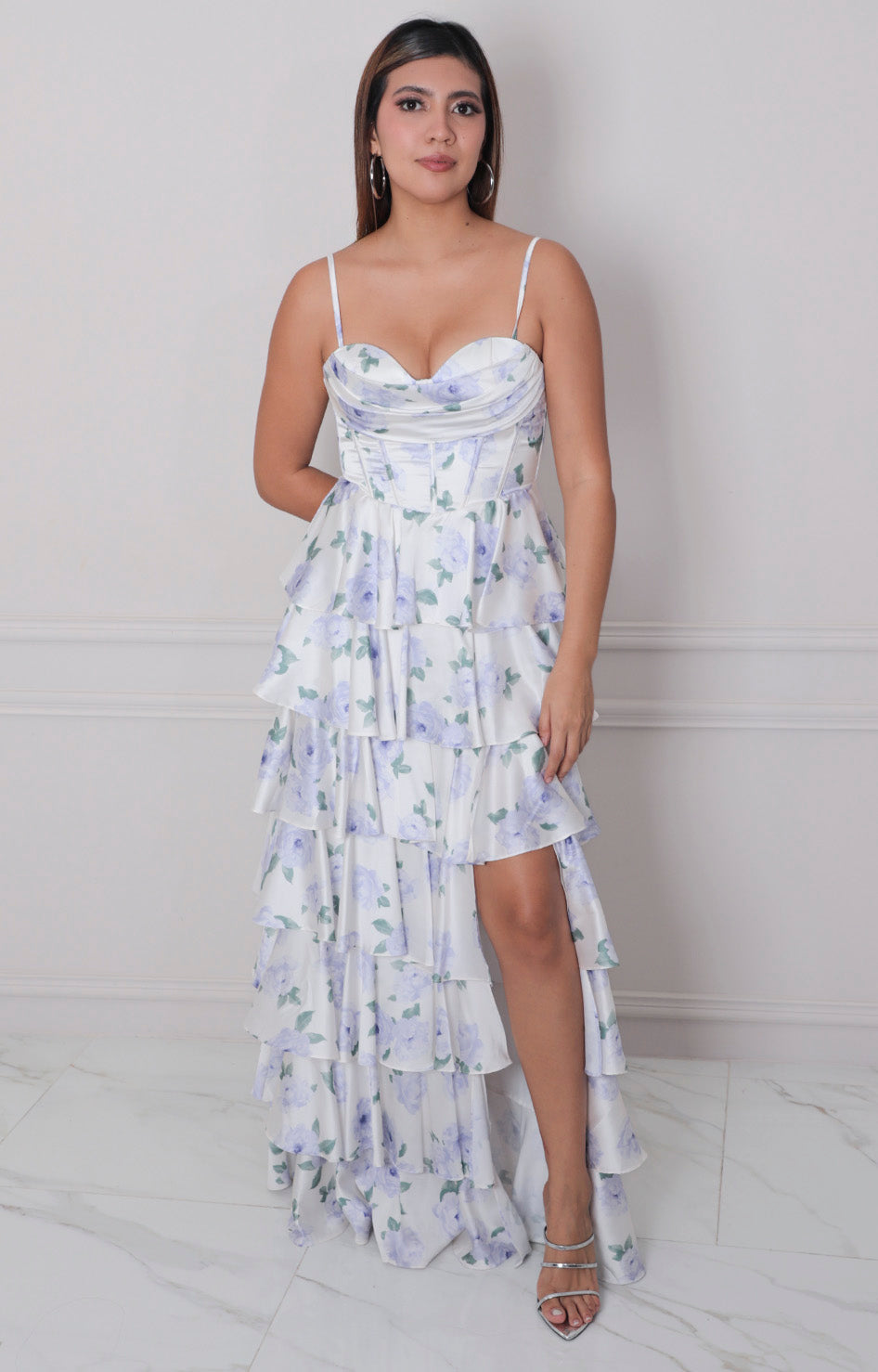 Vestido estampado lila - VESTIDO LARGO REGULAR Boutiquemirel 