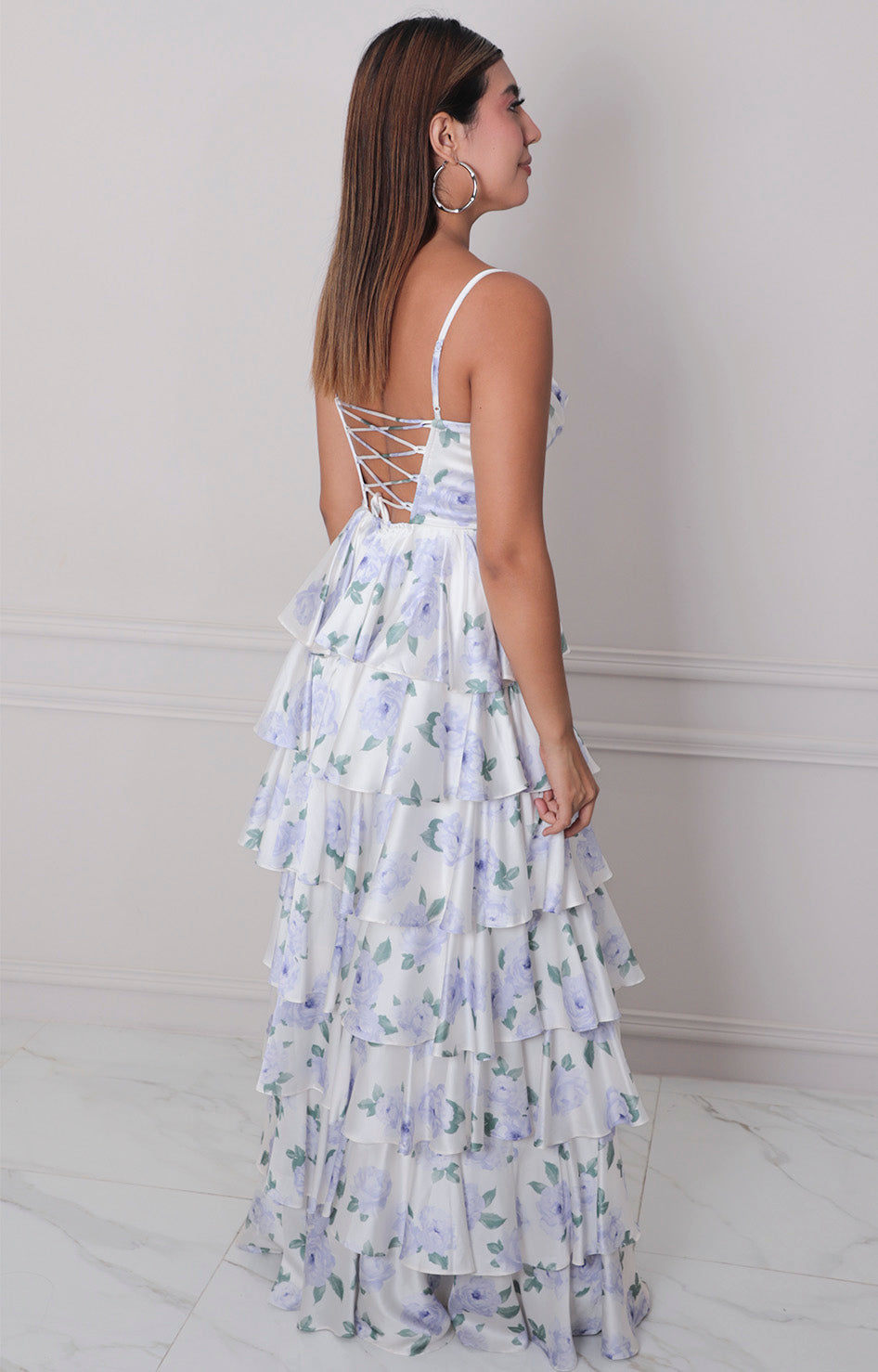 Vestido estampado lila - VESTIDO LARGO REGULAR Boutiquemirel 
