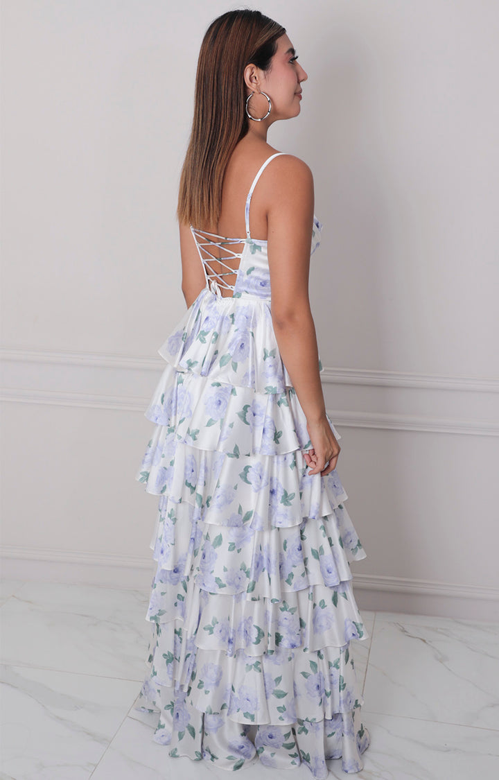 Vestido estampado lila - VESTIDO LARGO REGULAR Boutiquemirel 