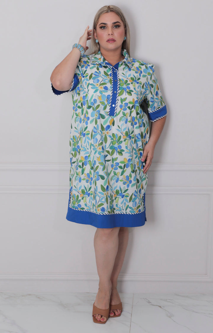 V*3-26*SHE+SKY*PST1162*AZUL REY ESTAMPADO - VESTIDO CORTO CURVY Boutiquemirel 