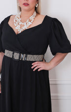 Vestido largo con cinturòn - VESTIDO LARGO CURVY Boutiquemirel 
