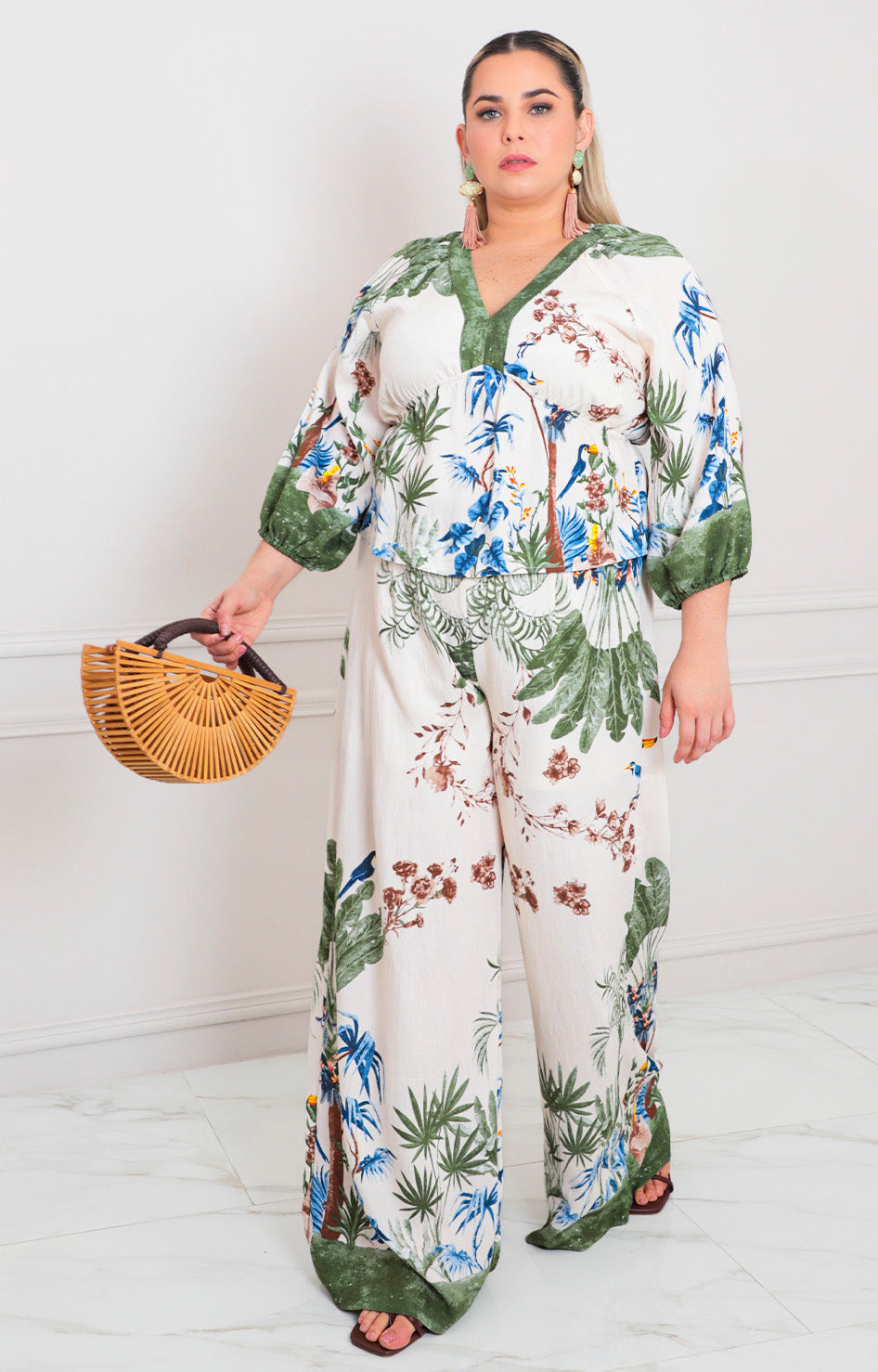 Conjunto estampado floreado - CONJUNTO CURVY Boutiquemirel 
