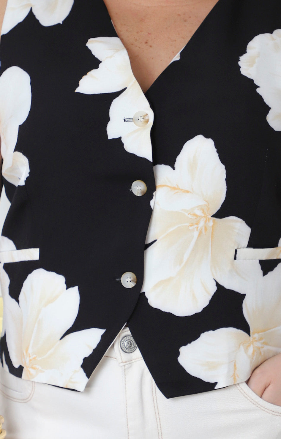 Chaleco estampado floral