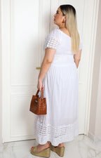 Vestido blanco bordado