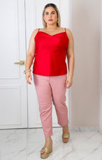 Blusa básica satinada