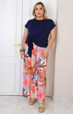 Blusa lisa con fruncido