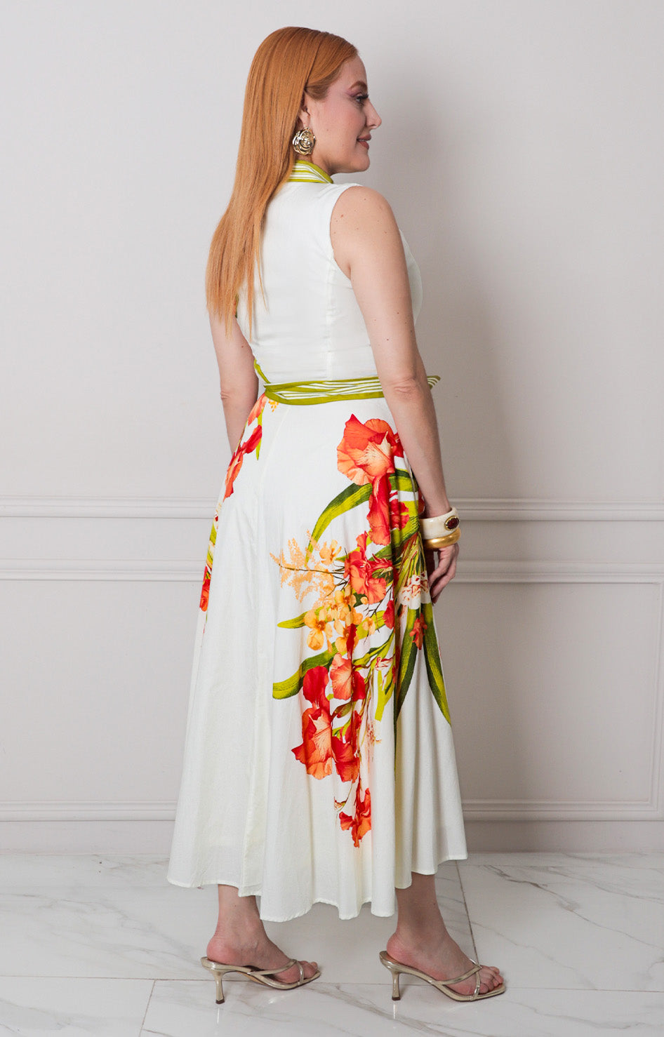 Vestido estampado con lazo - VESTIDO LARGO REGULAR Boutiquemirel 