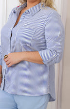 Blusa camisera de rayas