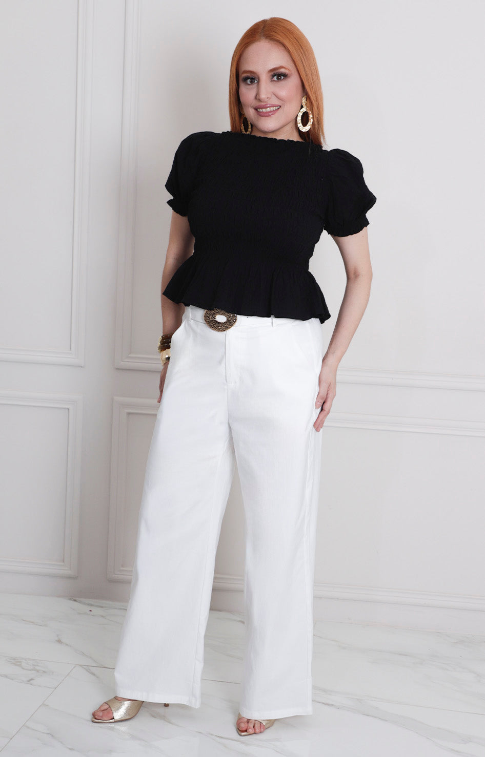Blusa con corrugado - BLUSAS REGULAR Boutiquemirel 
