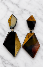 Aretes colgantes geométricos de acetato