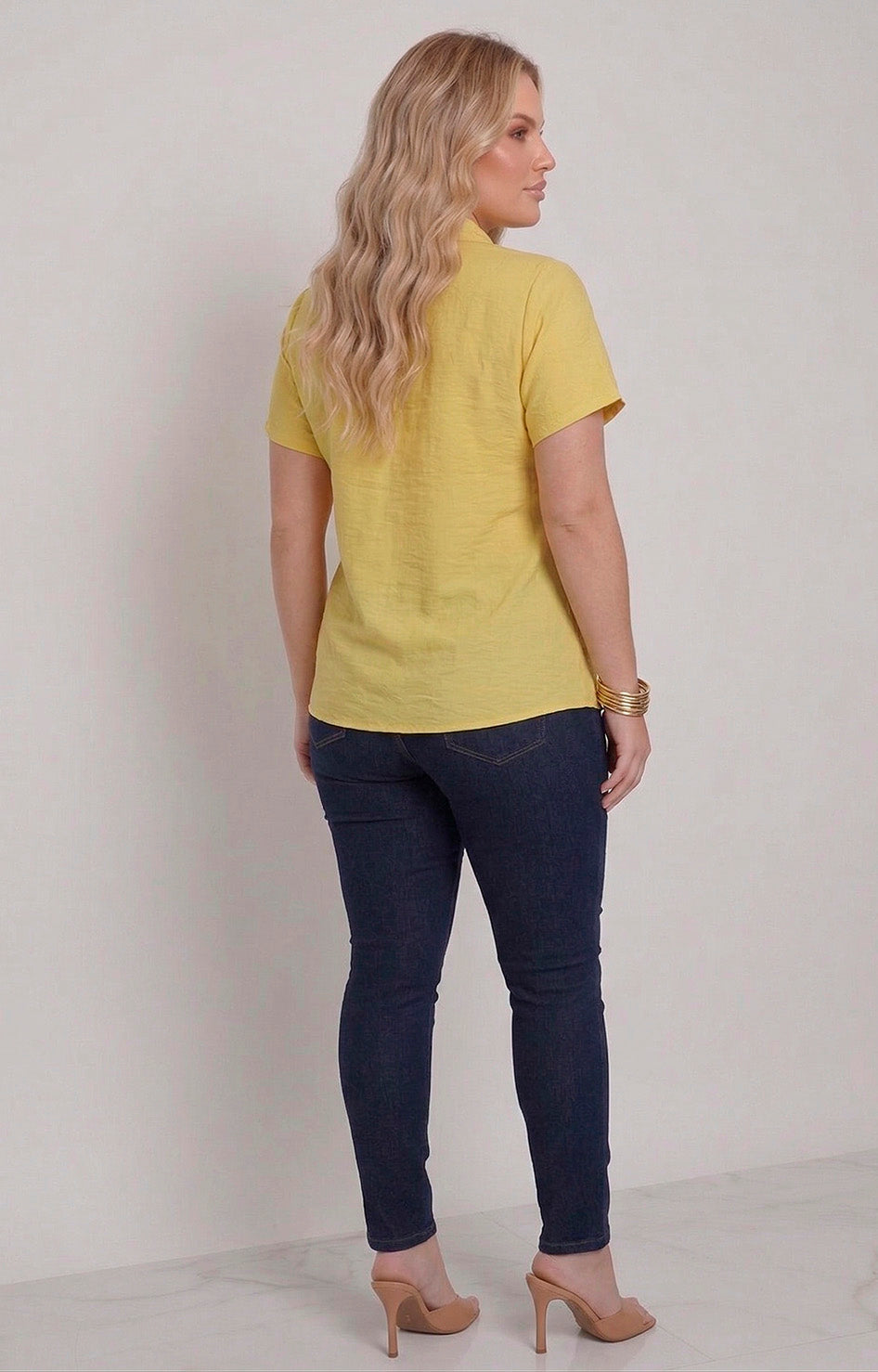 Blusa lisa con cierre - BLUSAS CURVY Boutiquemirel 