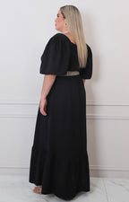 Vestido largo con cinturòn - VESTIDO LARGO CURVY Boutiquemirel 