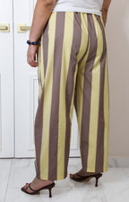 Pantalón a rayas con cordón ajustable