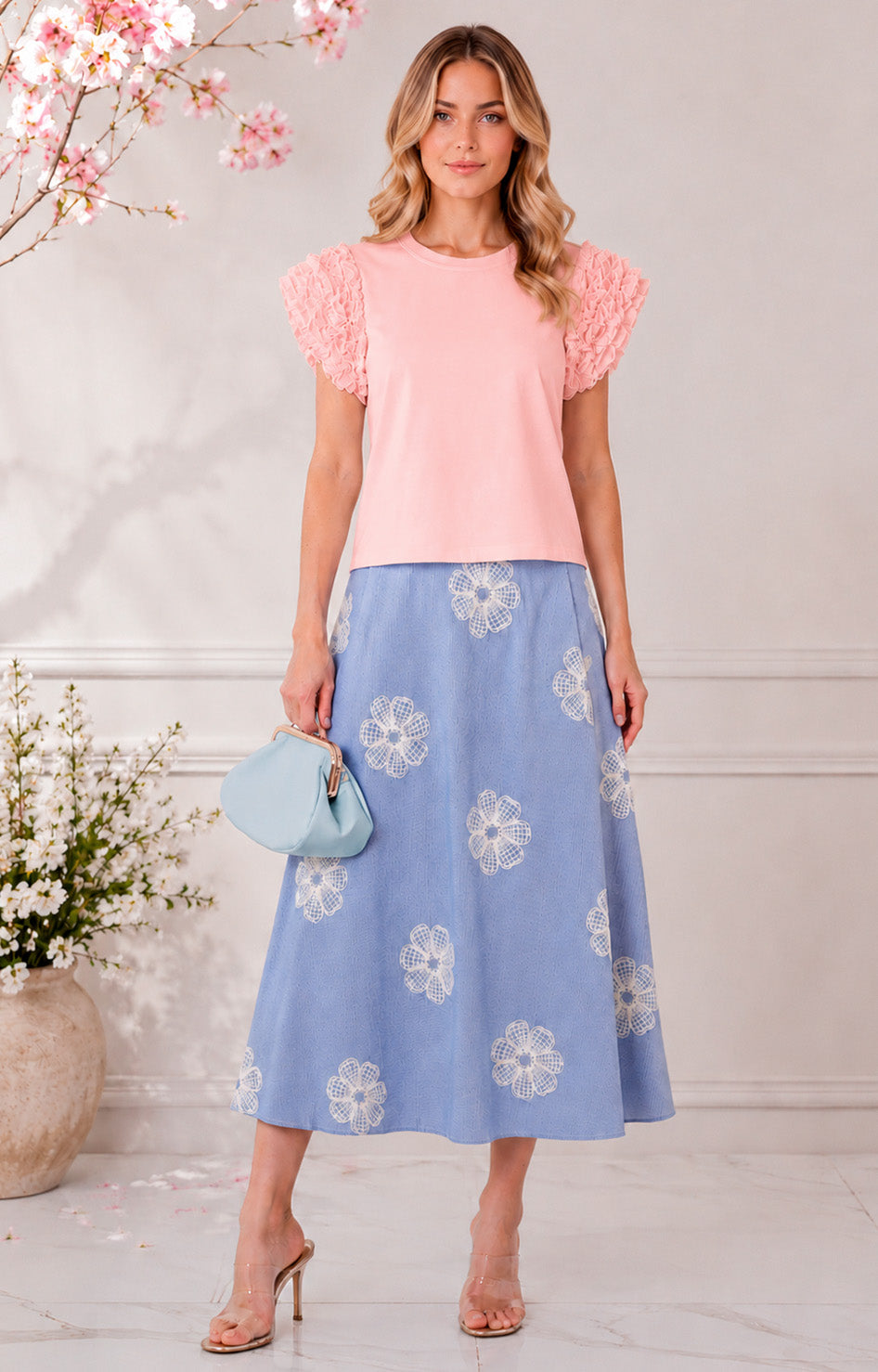 Blusa con manga texturizada - BLUSAS REGULAR Boutiquemirel 