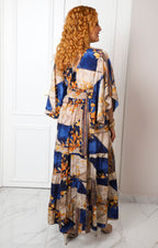 Vestido con escote en V y estampado floral