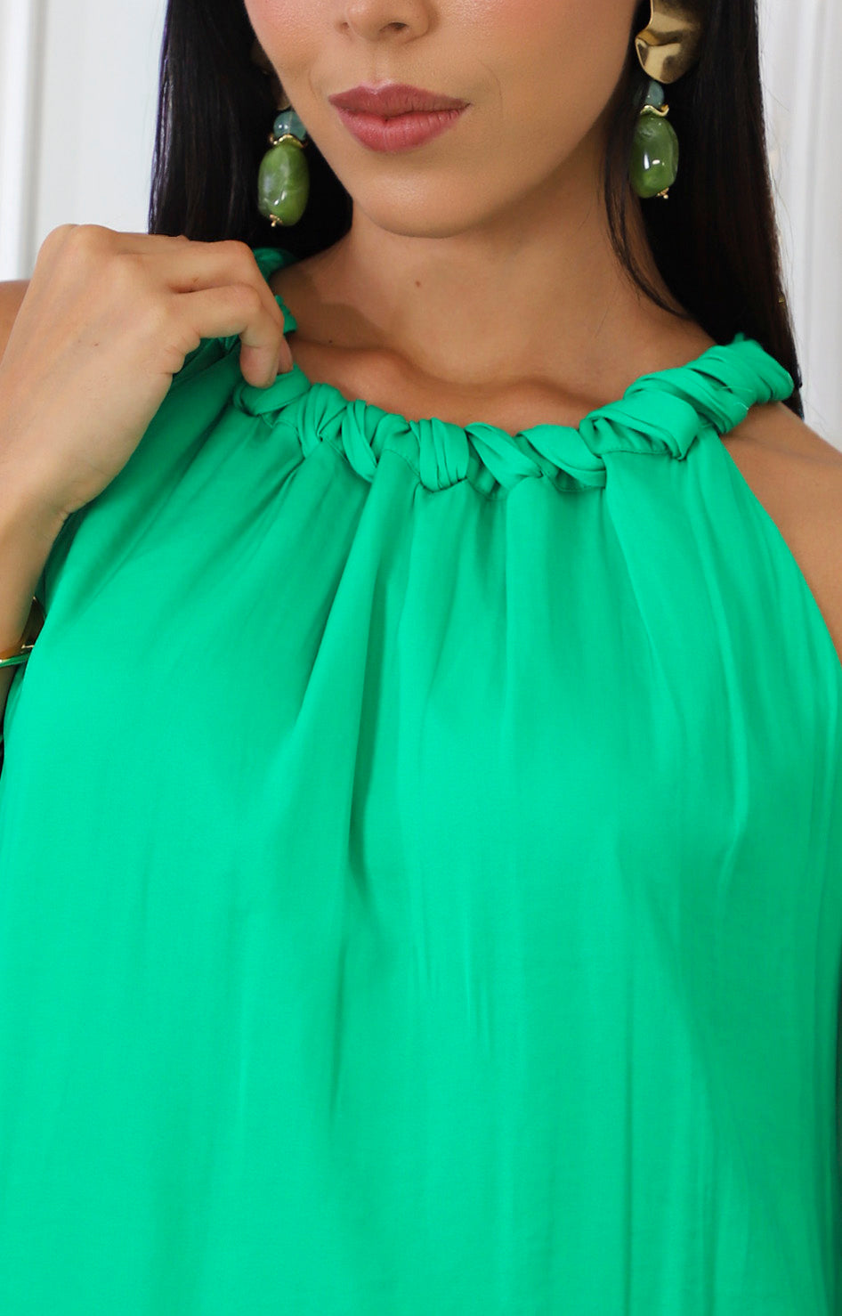 Blusa halter fruncida