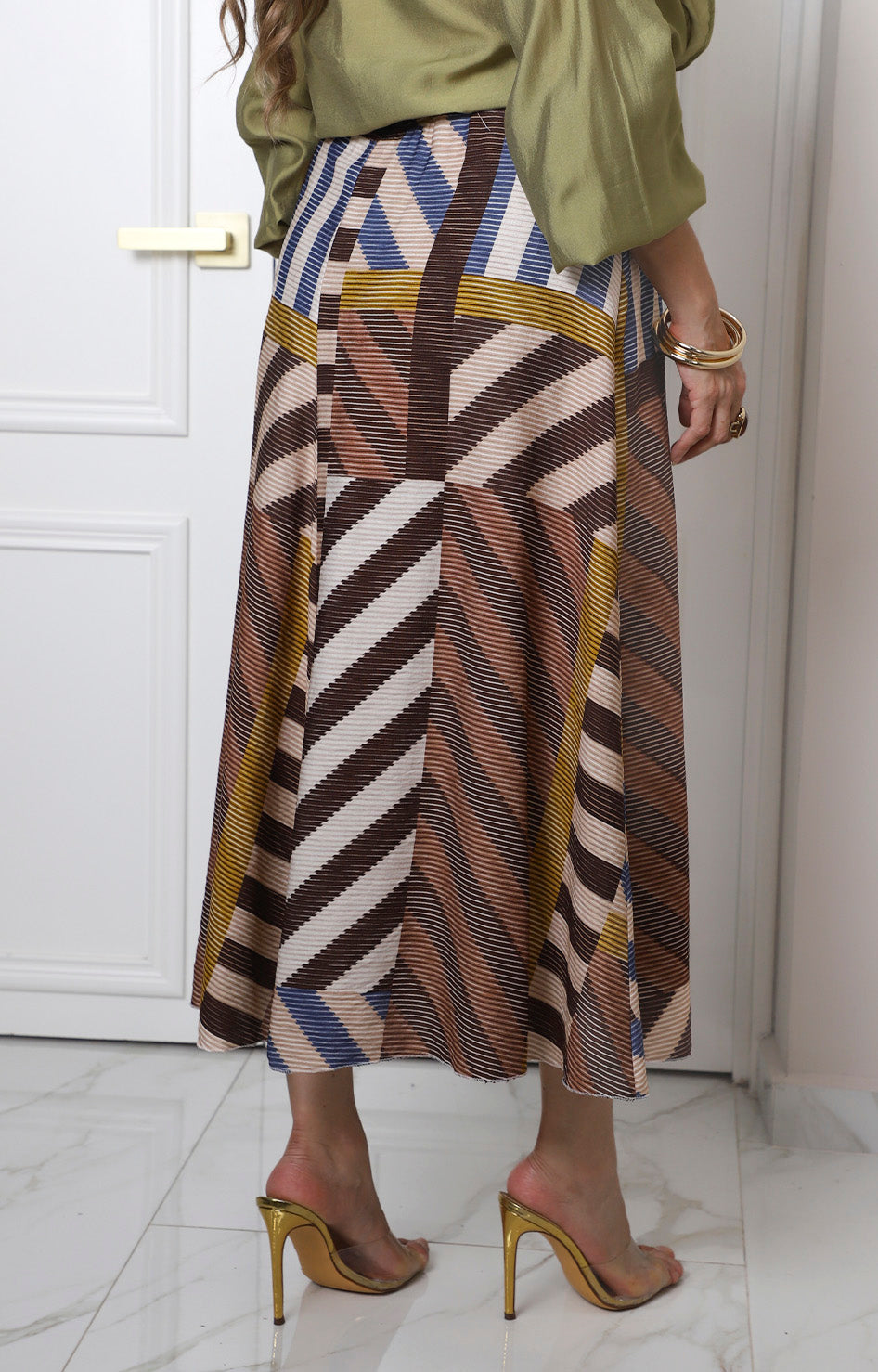 Falda estampada geométrica