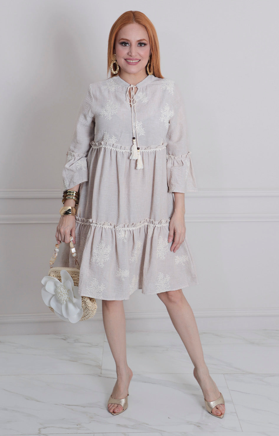 Vestido corto estampado - VESTIDO LARGO REGULAR Boutiquemirel 
