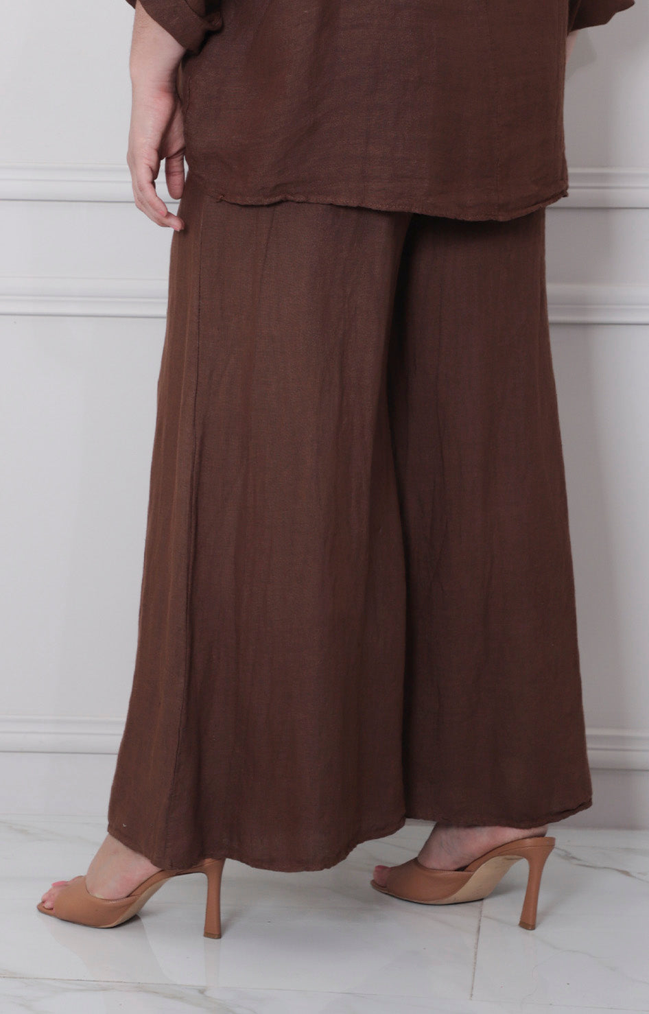 Pantalón de lino café - PANTALON Boutiquemirel 