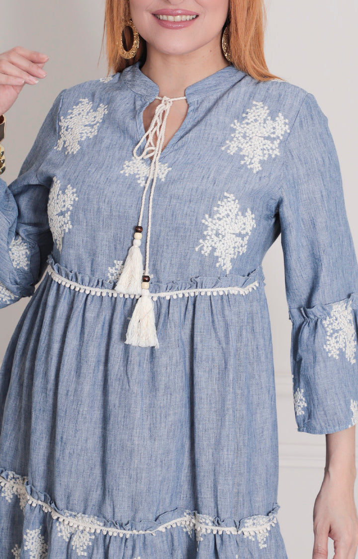Vestido corto estampado - VESTIDO LARGO REGULAR Boutiquemirel 