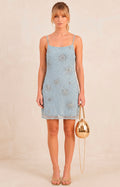 Vestido corto bordado con pedrería - VESTIDO CORTO REGULAR Boutiquemirel 