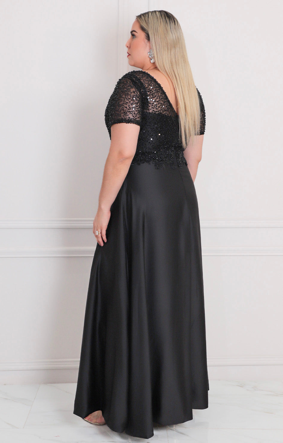 Vestido con lentejuelas - VESTIDO LARGO CURVY Boutiquemirel 