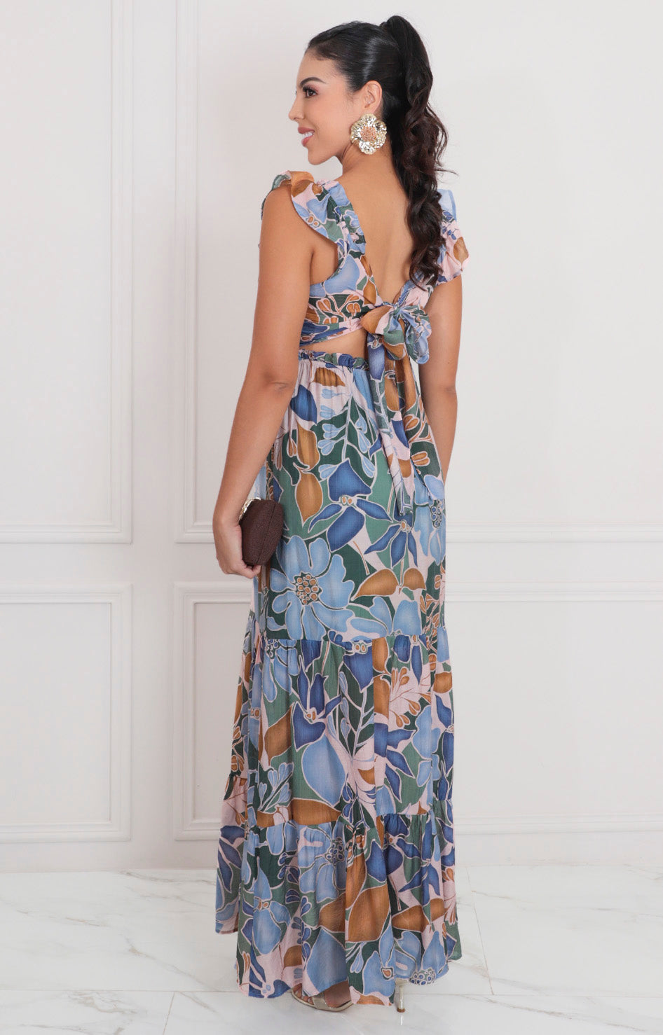 Vestido estampado de tirantes