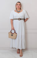 Vestido largo con cinturòn - VESTIDO LARGO CURVY Boutiquemirel 