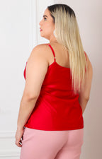 Blusa básica satinada