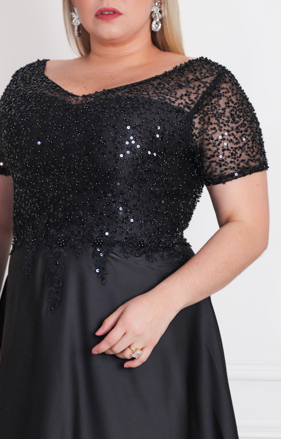 Vestido con lentejuelas - VESTIDO LARGO CURVY Boutiquemirel 