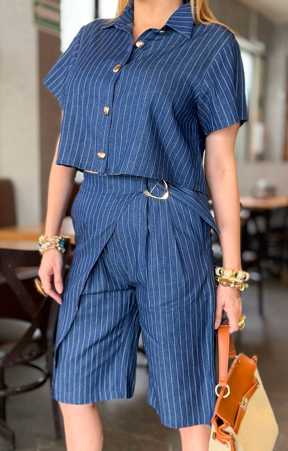 Conjunto azul marino con rayas - CONJUNTO REGULAR Boutiquemirel 