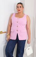 Blusa tipo chaleco con botones