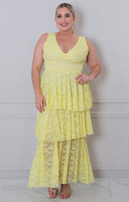 Vestido largo con volantes - VESTIDO LARGO CURVY Boutiquemirel 