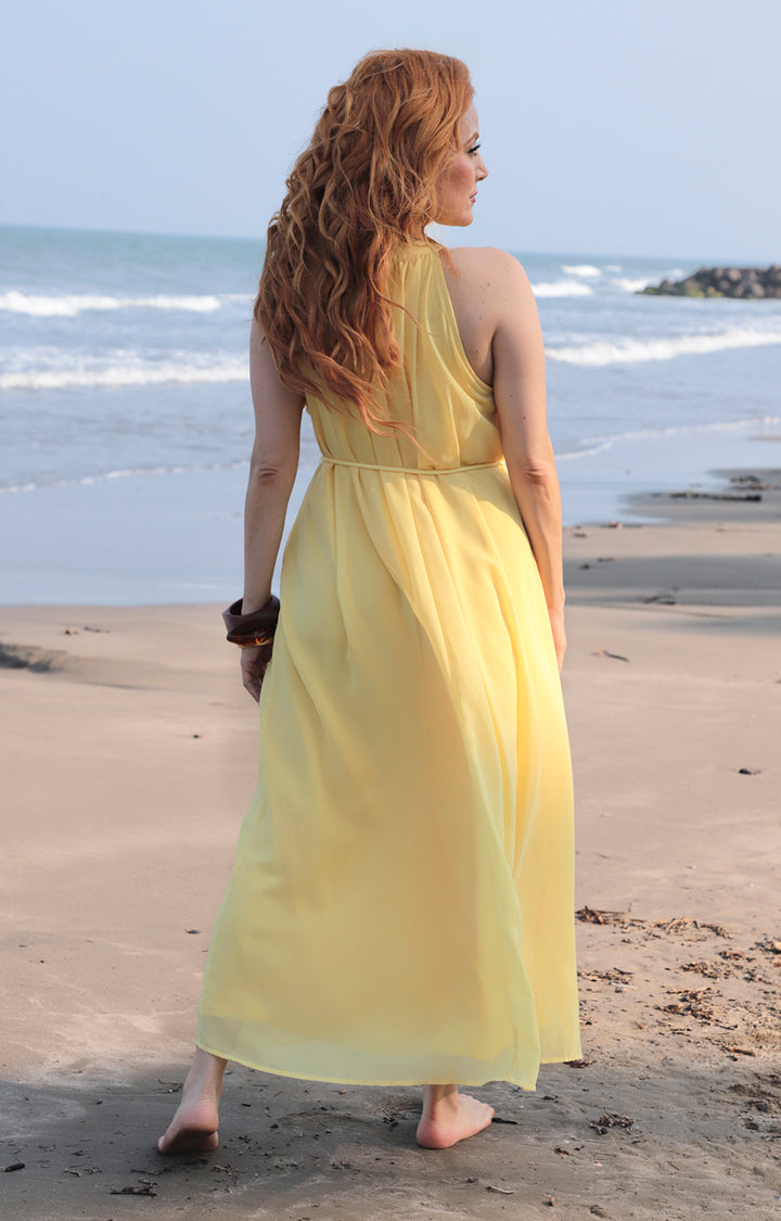 V*2-26*INA*ID014458*AMARILLO - VESTIDO LARGO REGULAR Boutiquemirel 