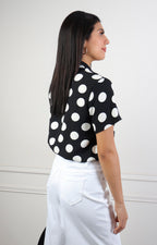 Blusa camisera de lunares con botones