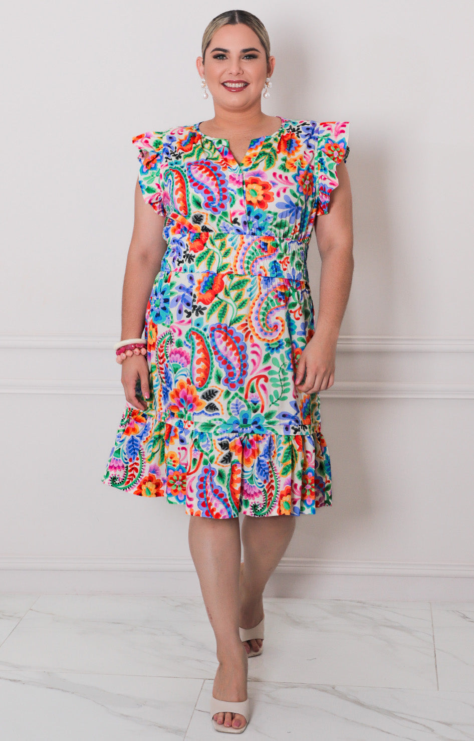 Vestido estampado - VESTIDO CORTO CURVY Boutiquemirel 