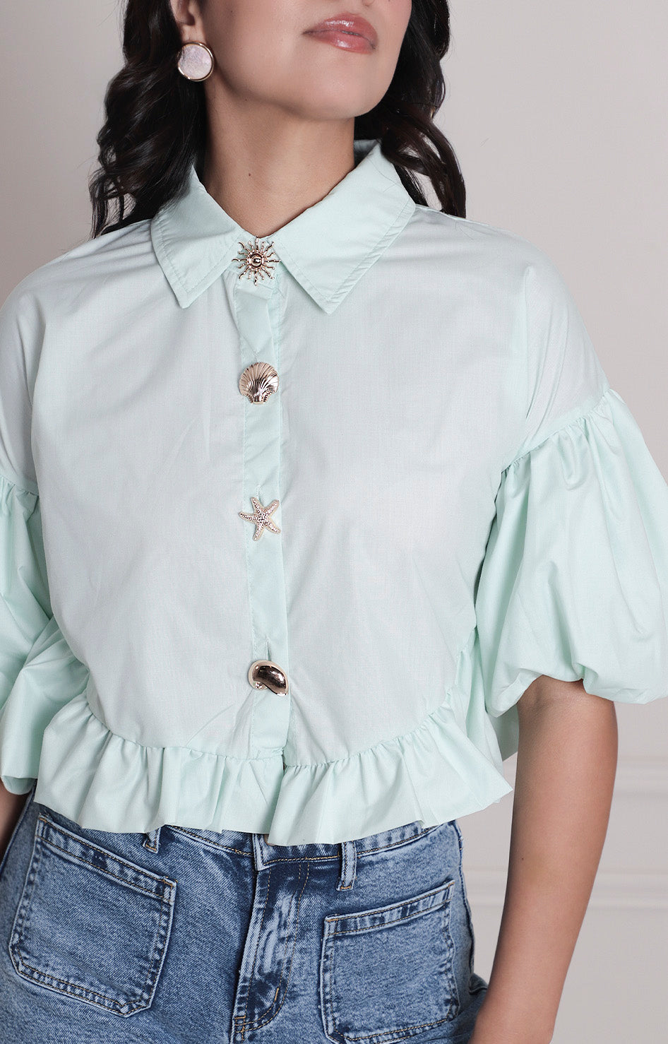 Blusa con manga globo - BLUSAS REGULAR Boutiquemirel 