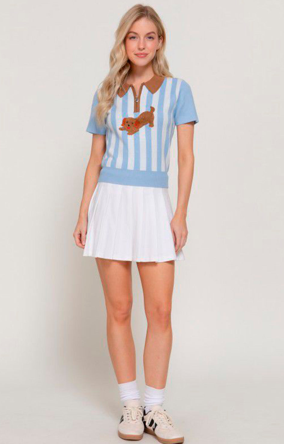 Blusa azul estampada - BLUSAS REGULAR Boutiquemirel 