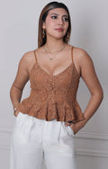 Blusa cafè de tirantes - BLUSAS REGULAR Boutiquemirel 