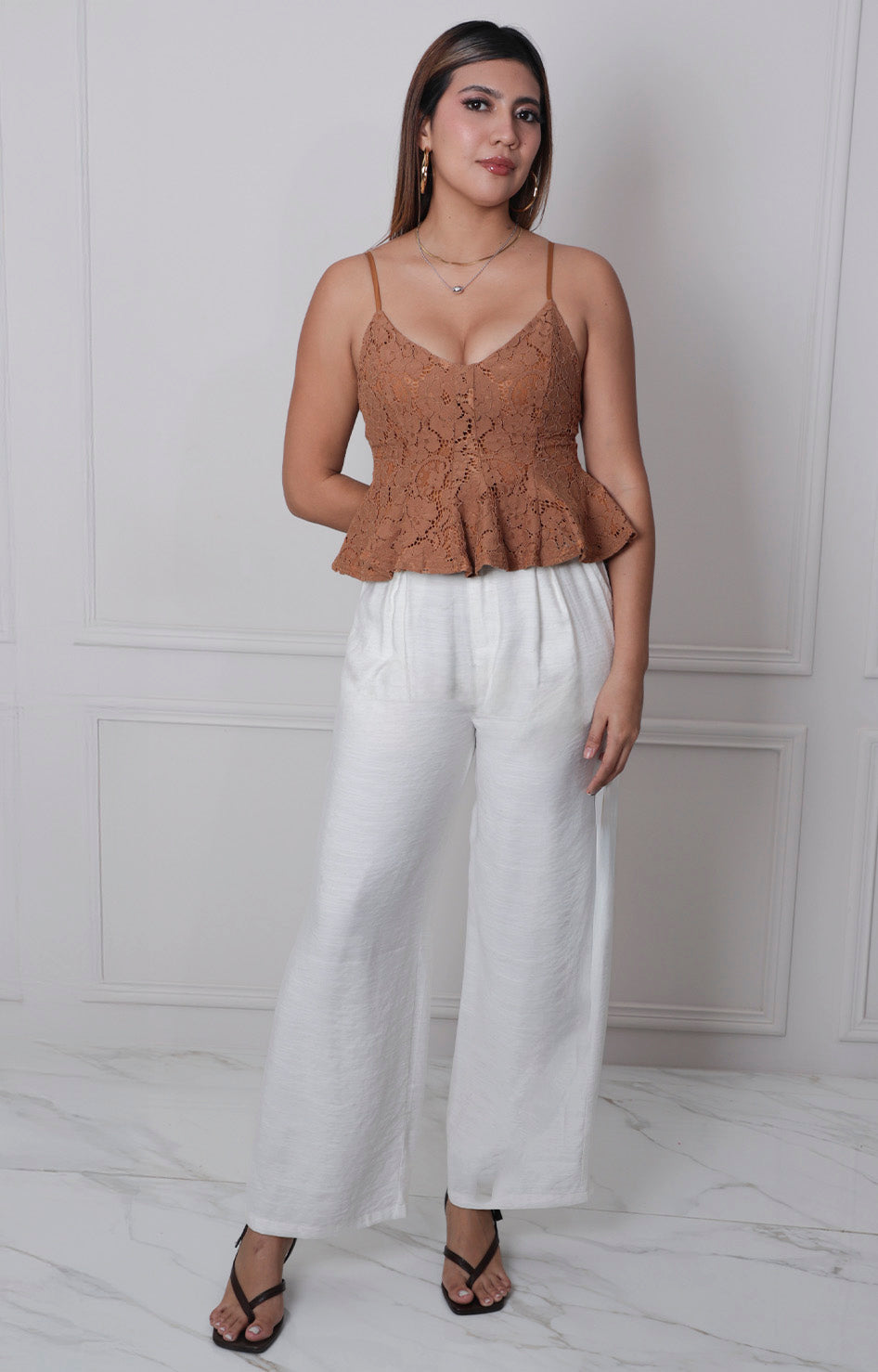 Blusa cafè de tirantes - BLUSAS REGULAR Boutiquemirel 
