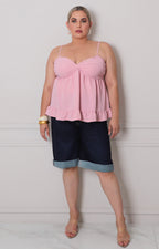 Blusa rosa de tirantes - BLUSAS CURVY Boutiquemirel 