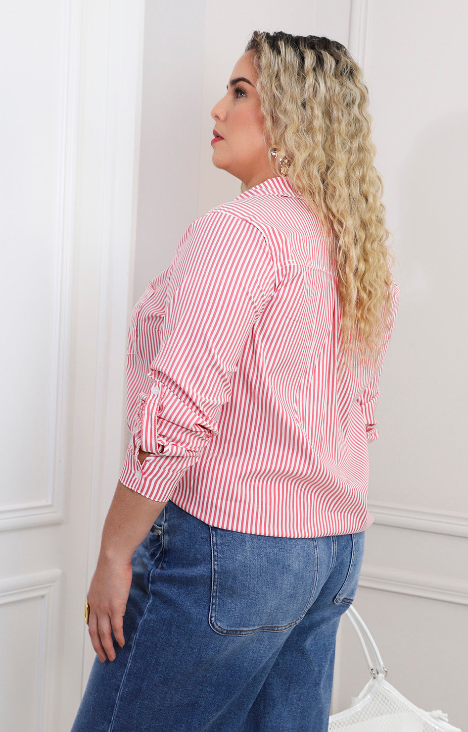 Blusa camisera de rayas