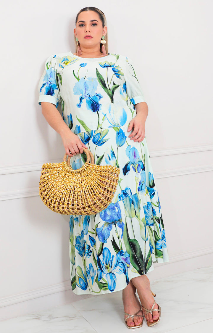 Conjunto beige floral - CONJUNTO CURVY Boutiquemirel 