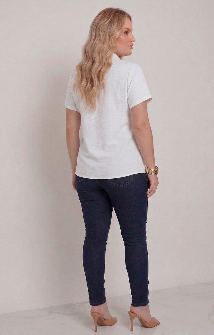 Blusa lisa con cierre - BLUSAS CURVY Boutiquemirel 