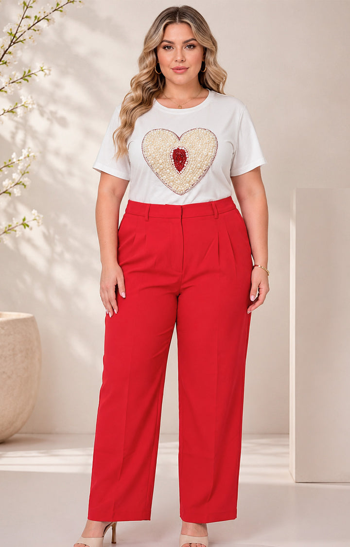 Blusa con corazón con aplicaciones - BLUSAS CURVY Boutiquemirel 