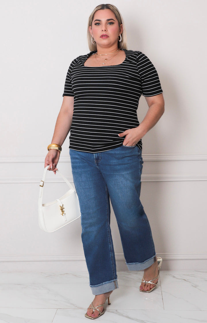 Blusa de rayas - BLUSAS CURVY Boutiquemirel 