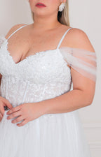 Vestido con corset floral y mangas caídas - VESTIDO LARGO CURVY Boutiquemirel 