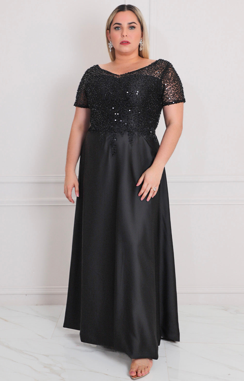 Vestido con lentejuelas - VESTIDO LARGO CURVY Boutiquemirel 
